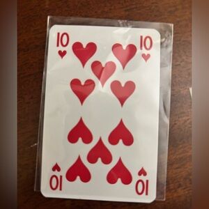 Lv Red Heart Playing Card - with certificate